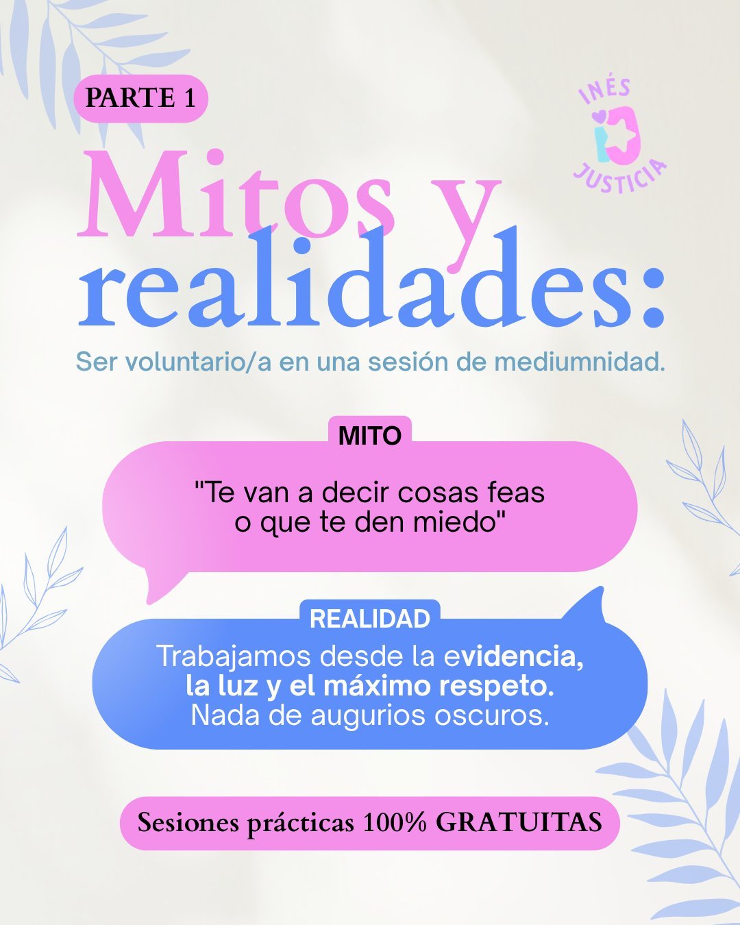 Abrimos la convocatoria de voluntarios/as para las prácticas de los alumnos de la Escuela, pero sabemos que a veces surgen dudas antes de dar el paso ✨

Hoy resolvemos uno de los temores más frecuentes:
🔹 El miedo al mensaje: En la escuela no se trabaja desde el susto ni el juicio, sino desde el amor, la evidencia y la confidencialidad.

💬 ¿Quieres apuntarte a la lista? Comenta la palabra VOLUNTARIO en esta publicación o entra en el enlace de la bio para rellenar tu formulario.

#Espiritualidad #Intuición #Medium #Autoconocimiento #DesarrolloPersonal