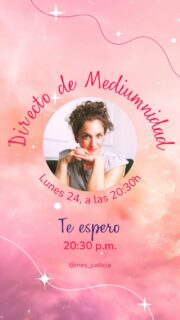 🔮 Hoy lunes 24 a las 20:30 h, acompáñame en un DIRECTO DE MEDIUMNIDAD, donde podrás tener la oportunidad de recibir un mensaje de ese ser querido que ya no está físicamente.

Quizás sea el momento de escuchar aquello que quedó por decir. ✨

📅 Hoy, lunes 24
⏰ 20:30 h
📲 Instagram y TikTok

💜 Inés Justicia

Guarda este directo y compártelo con esa persona que sientas que necesita estar. ✨

#InesJusticia #Mediumnidad #Medium #MensajesDelAlma #ConexionEntreAlmas