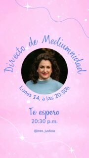 🔮 Hoy lunes 14 a las 20:30 h, acompáñame en un DIRECTO DE MEDIUMNIDAD, donde podrás tener la oportunidad de recibir un mensaje de ese ser querido que ya no está físicamente.

Quizás sea el momento de escuchar aquello que quedó por decir. ✨

📅 Hoy, lunes 14
⏰ 20:30 h
📲 Instagram y TikTok

💜 Inés Justicia

Guarda este directo y compártelo con esa persona que sientas que necesita estar. ✨

#InesJusticia #Mediumnidad #Medium #MensajesDelAlma #ConexionEntreAlmas