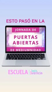 La Jornada de puertas abiertas de mediumnidad esta abierta a todos!!
Acercaros a la nueva mediumnidad que es amorosa, clara y a veces hasta divertida 🩷🩵💜
Os ha gustado y quiero seguir compartiendo.  Atentos a la siguiente edición de la Jornada!! ✨️

#escuelainesjusticia #compartimosmediumnidad #inesjusticia #clasegratuita