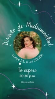 🔮 Hoy lunes 21 a las 20:30 h, acompáñame en un DIRECTO DE MEDIUMNIDAD, donde podrás tener la oportunidad de recibir un mensaje de ese ser querido que ya no está físicamente.

Quizás sea el momento de escuchar aquello que quedó por decir. ✨

📅 Hoy, lunes 21
⏰ 20:30 h
📲 Instagram y TikTok

💜 Inés Justicia

Guarda este directo y compártelo con esa persona que sientas que necesita estar. ✨

#InesJusticia #Mediumnidad #Medium #MensajesDelAlma #ConexionEntreAlmas