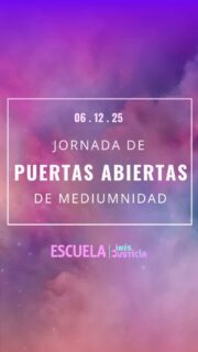 Este sábado 6 de diciembre tenemos la Jornada de Puertas Abiertas de Diciembre, Clase Gratuita de Mediumnidad 💜🩵🩷
Respondo preguntas, te enseño mediumnidad, derribamos mitos y compartimos 🩷🩵💜