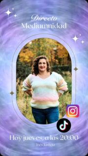 Nos vemos esta tarde Jueves 16 de Julio a las 20:00! Y si hay un mensaje para ti? Esta tarde, nos vemos en Instagram y Tik Tok! Os espero 💚💜💛

#medium #mediumnidad #inesjusticia #espiritual