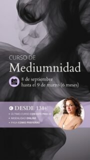Nos han hecho creer que hace falta meditar horas y horas para poder desarrollar la mediumnidad. La realidad es que, bien enseñada, es mucho más sencilla de lo que parece.

Se trata de aprender a comunicarte con quienes ya no están, con método y sin complicarlo más de la cuenta.

Curso de Mediumnidad: del 8 de septiembre al 9 de marzo, 6 meses.

Escríbeme por privado y te cuento cómo funciona.

#Mediumnidad #Medium #Espiritualidad #CursoDeMediumnidad #Videncia